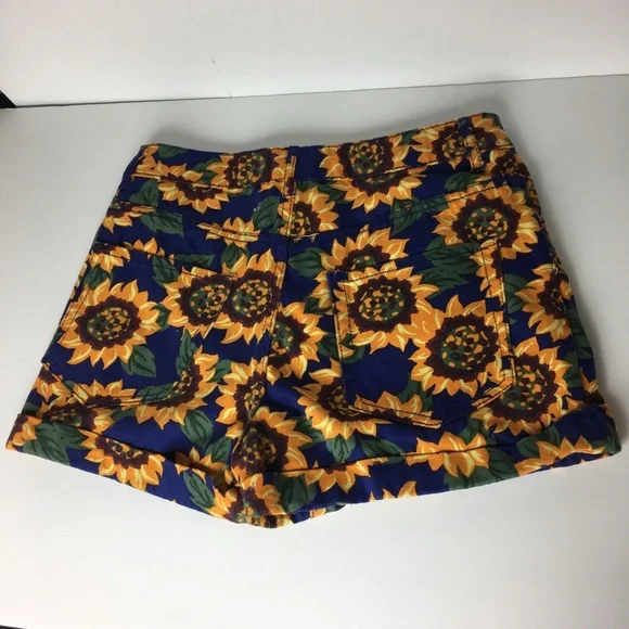 Retro Forever 21 Sunflower High Waisted Shorts size 26 100% Cotton - Picture 6 of 10